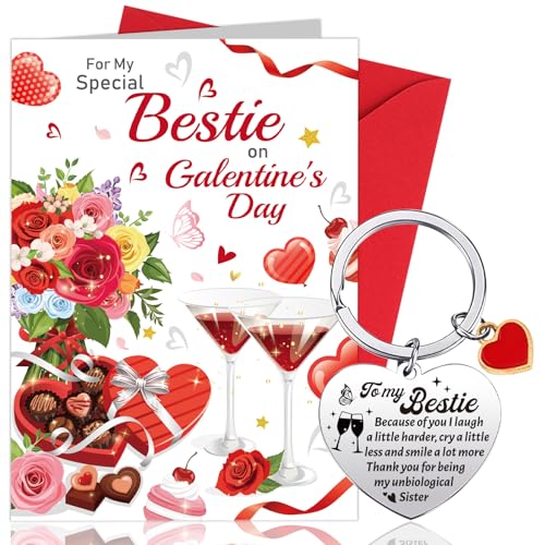 Carte de vœux avec porte-clés HOWAF, le cadeau idéal pour lui ou elle à la Saint-Valentin