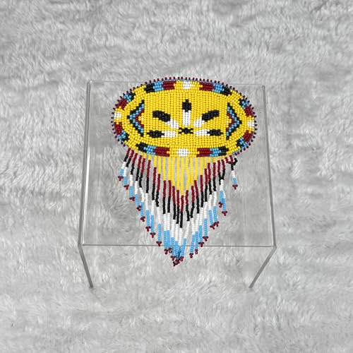 Pasador francés amarillo cuentas plumas flecos accesorios pelo joyería chic 2