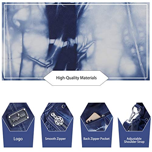 Purses and Handbags Women Fashion Tote Bag Shoulder Bags Top Handle Satchel Purses Washed Synthetic Leather Handbag