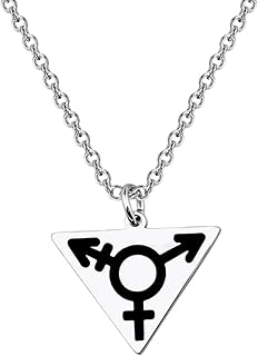 Transgender Symbol LGBT Gay Triangle Pendant Necklace FTM MTF Transgender Pride Jewelry Bisexual Gay Lesbian Gift