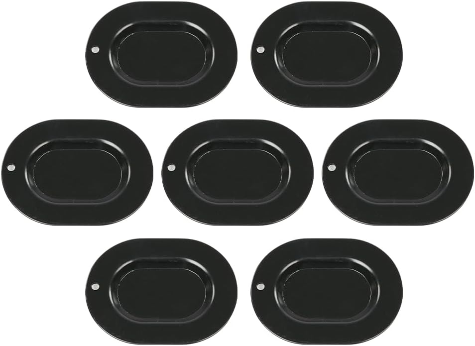 CNNELL Trunk Metal Floor Pan Drain Plug Plate Set 7pcs Black Compatible with 1967-1972 A-Body, Chevelle, GTO, 442, GS/ 1973-1977 A-Body, Chevelle, Lemans, Cutlass, Skylark