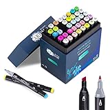 𝐓𝐖𝐈𝐍 𝐌𝐀𝐑𝐊𝐄𝐑 - Durch seine leuchtenden Farben hebt der Marker Zeichnungen hervor. Die Duo Marker sind die idealen Ergänzungen für Ihre Mal Utensilien, um wichtige Details des Sketches zu markieren. Die Farben sind ungiftig und wurden erfolgreich gemäß ASTM D-4236 geprüft.