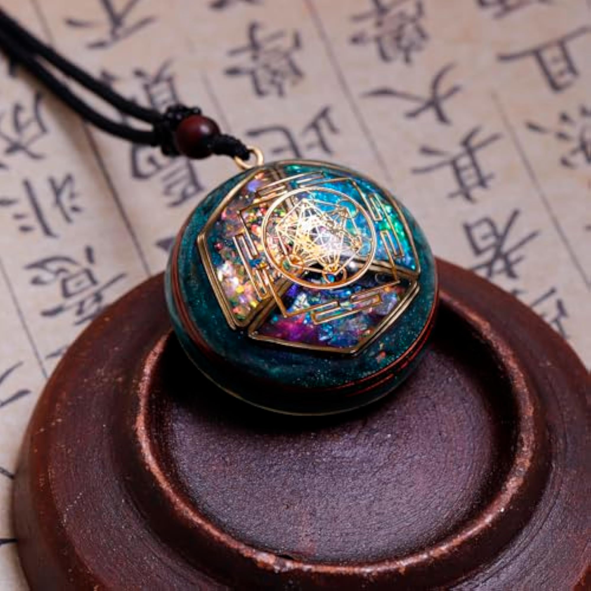Sacred Geometry Pendant Necklace with Metatron Cube