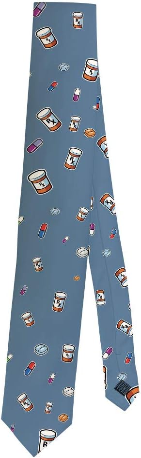 Pharmacist Gifts for Men Prescription Tie Medical Themed Gifts RX Tie Pharmacy Tie Novelty Necktie
