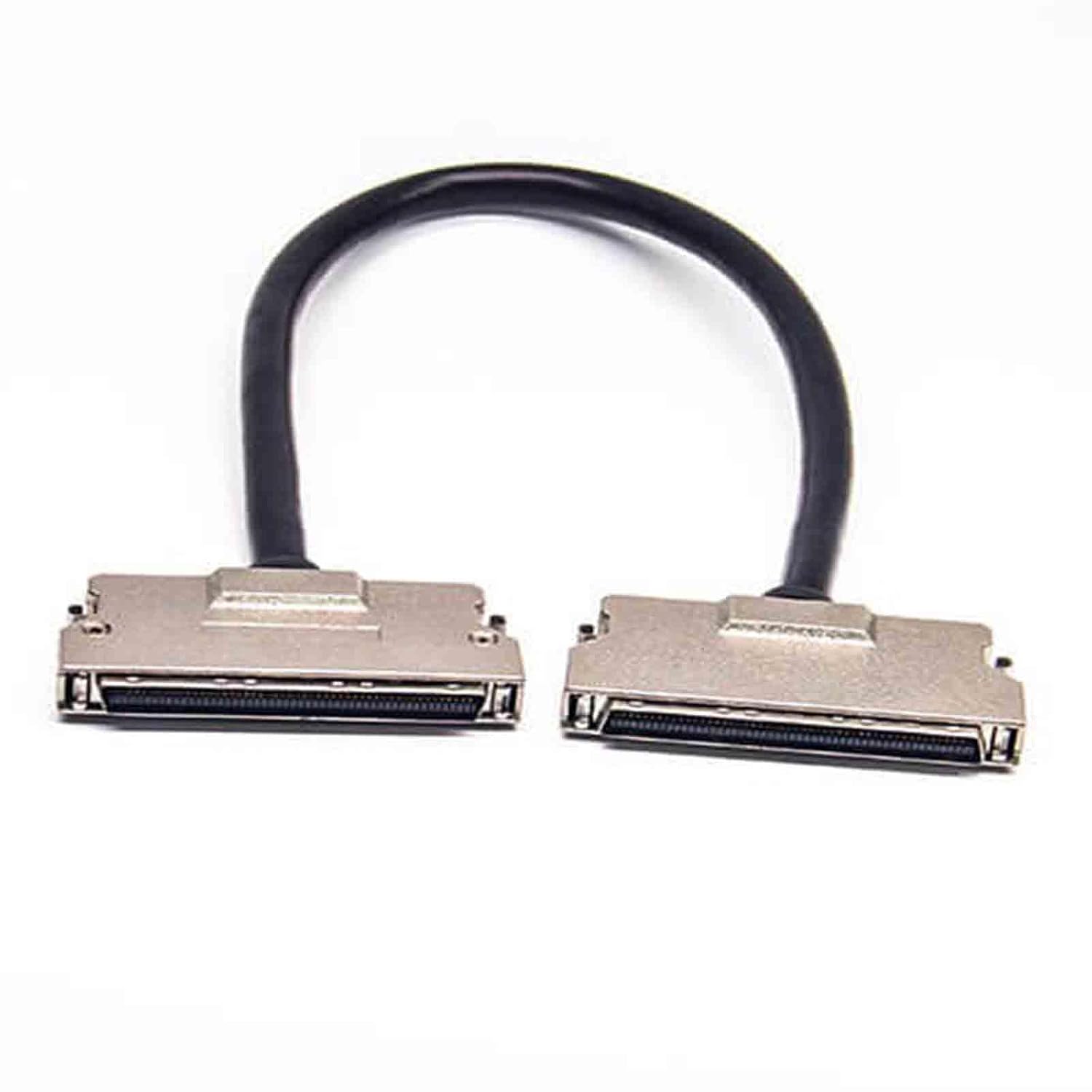 SCSI Round Cable HPCN 100 Pin Male to HPCN 100 Pin Male with Metal Shell Shielded Twisted Pair Cable Zinc Alloy Field Assembly Cable 2M