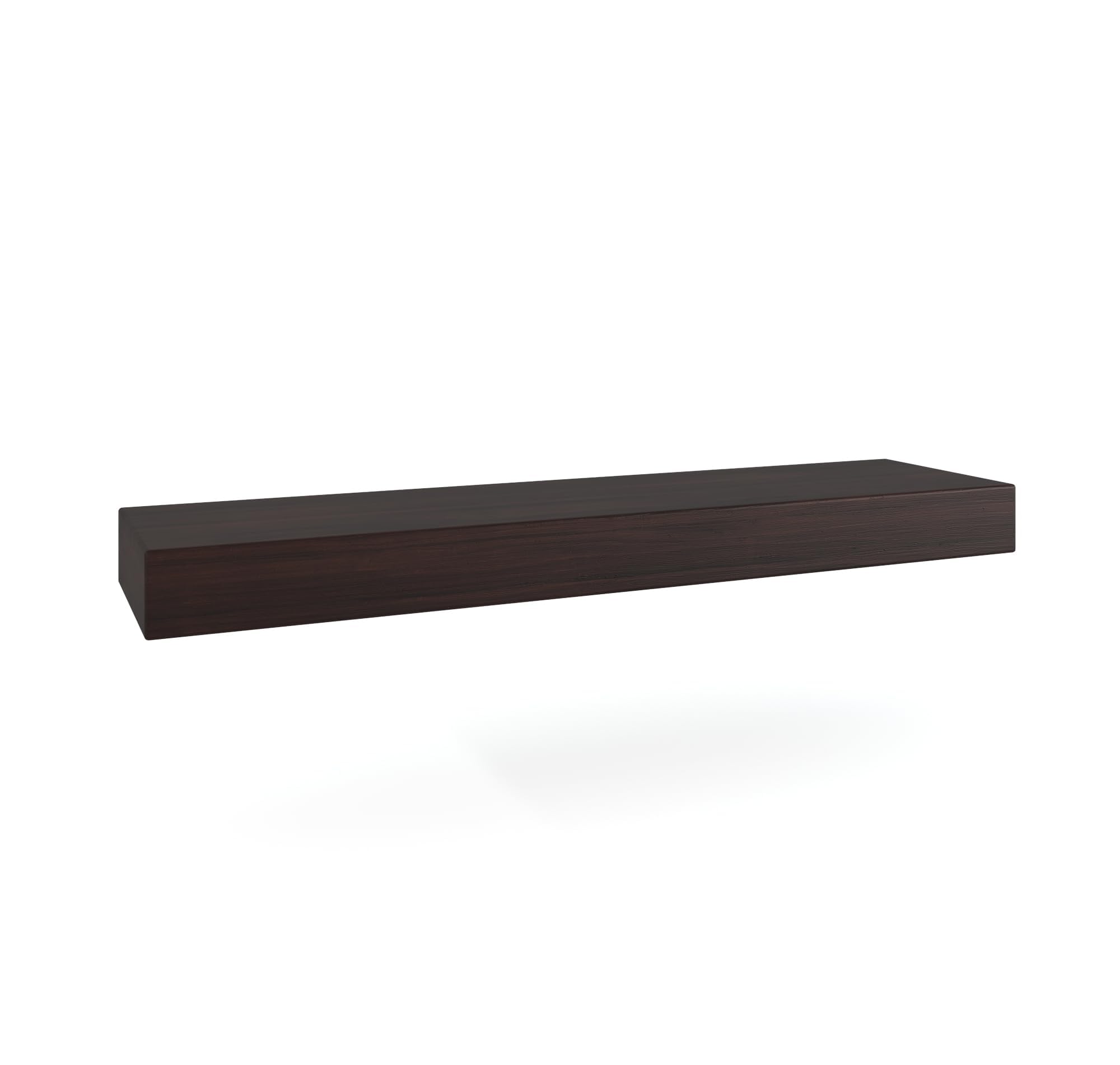 AquaTeak 24" Aru Mocha-Shield OptiAREA Floating Teak Wall Shelf