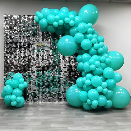 Image of Teal Balloons 12 inch, Turquoise Latex 50pcs Party Balloons