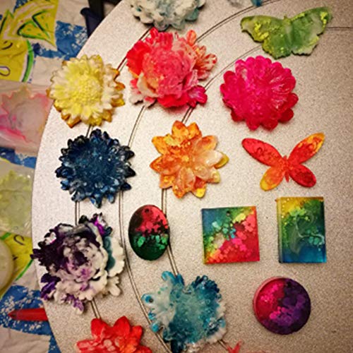 Mulukaya 5Pcs Flower Resin Silicone Molds Jewelry Making Tools Casting Molds For Diy Craft Keychain Necklace Earrings Project #TOP3