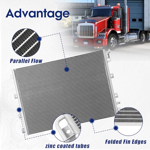 Image of Air Conditioning A /C Condenser Compatible with Kenworth Models # 79019, 651009, 41009, CN41009PFC, K122125, ZGG707032, 79019651009, 9141009