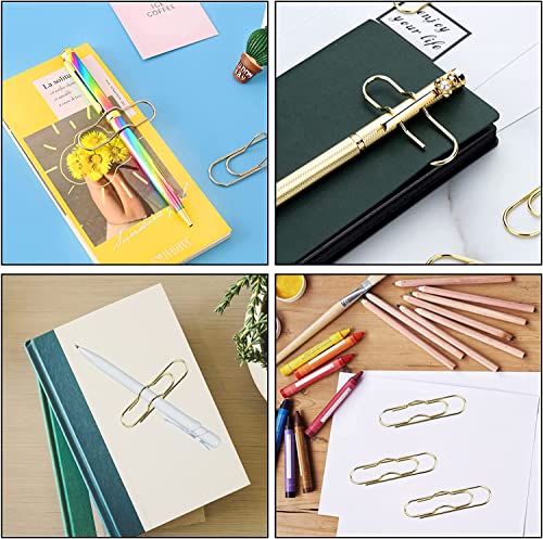 Fercla 10Pcs Metal Pencil Clip, Pen Holder Clips Bookmarks For Notebooks Multi Function Pen Clip Loop For Clipboard Notebook Journals Planner, Big Paper Clips For Office, School #TOP2