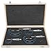 4pcs Metric Outside Micrometers Set 0-4 Inch Professional External Micrometer Thickness Gauge Measuring Calipers 0.01mm Accuracy with Case