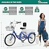 YITAHOME 7 Speed Adult Tricycle, 26 Inch 3 Wheel Bikes, Trike Bike for Adults with Removable Baskets, Cruiser Bike for Seniors Women Men Shopping Picnic Outdoor Sports, Blue #1