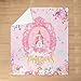 Kids Pink Princess Flannel Blanket Baby 30
