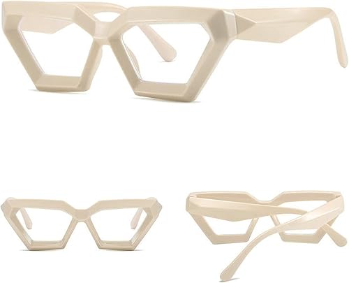 Miniatura 2 de COTIA Gafas cuadradas con bloqueo de luz azul para computadora para mujeres y hombres, con personalidad, marco grueso, lentes transparentes