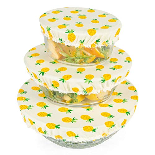 Maodom Fundas de cuenco de algodón - Cuenco Reutilizable De Tela Con Estampado De Flores De Colores | Cubierta de cuenco de algodón sellada duradera para almacenamiento de alimentos de picnic al aire Cover
