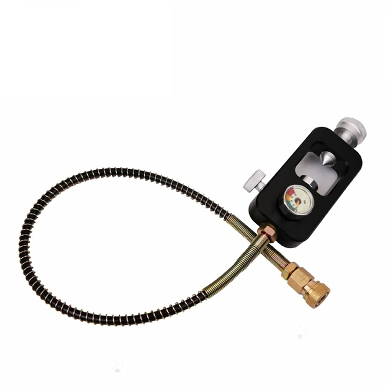 TUXING 4500 Psi DIN valvola Scuba adattatore, stazione di riempimento giogo per serbatoio HPA, manometro ad alta pressione, in lega di alluminio, adattatore di ricarica per serbatoio Pcp Paintball HPA