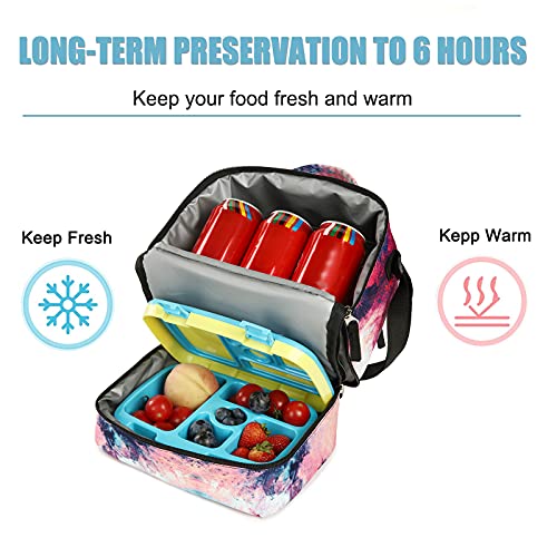 Tilami Lunch Bags Insulated Adjustable Strap Zipper, Water-Resistant Cooler Bags, Bento Bags for Kids Toddlers, Pink by Tilami - Image 5