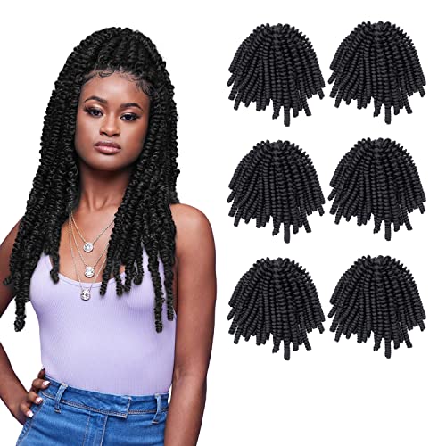 Darling Passion Twist 6X Crochet Hair Extensions (3 Packs, 2X Per Pack), Natural & Soft Texture, Bomb Twist, Natural And Soft Texture, Black Afro Curly, 24 Inch, 1B #TOP10