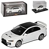 Aus Metall mit Plastikteilen Vitesse Mitsubishi Lancer Evolution X Final Edition Pearl Weiss Metallic 1/43 Modell Auto mit individiuellem Wunschkennzeichen