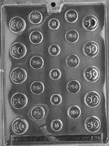 Cybrtrayd J024 Coins Jobs Chocolate Candy Mold by CybrTrayd
