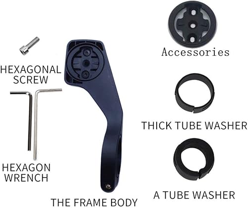 Miniatura 2 de Soporte delantero para computadora, soporte de medidor de código de bicicleta + adaptador para GoPro, accesorios soporte para odómetro para Garmin