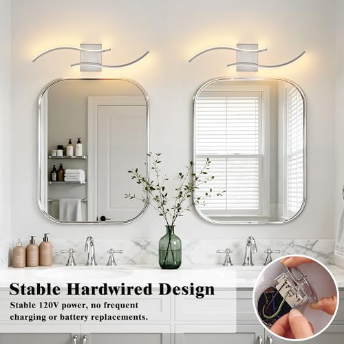 Image of KARTOOSH Hardwired LED Vanity Lights for Bathroom