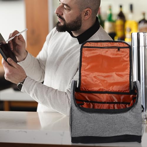 Sacoche barman compartiments rembourrés en nylon pour transporter vos accessoires de bar - 8