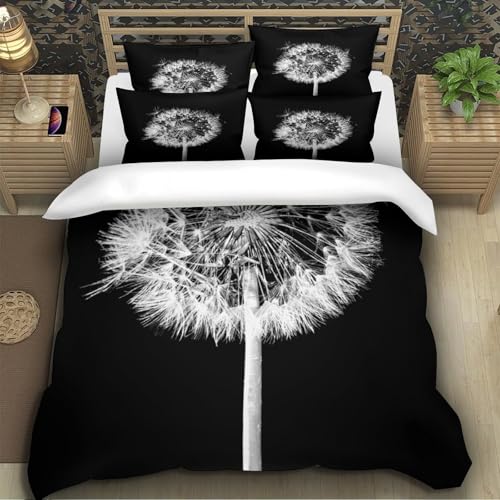 Housse de couette pissenlit hypoallergénique microfibre 3D - 5