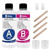 Epoxy Resin Crystal Clear 16 FL.OZ Kit - 8 oz Each Clear Coating and Casting Res...
