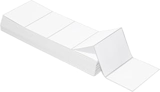 4" X 6" Fanfold Direct Thermal Labels (4000 Count, 4 Stacks) - Printable