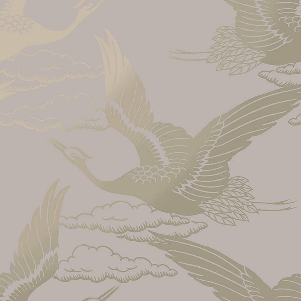 Holden Décor Holden Lucent Glistening Metallic Cranes Wallpaper Blush Pink (13430-Bur) from B&Q