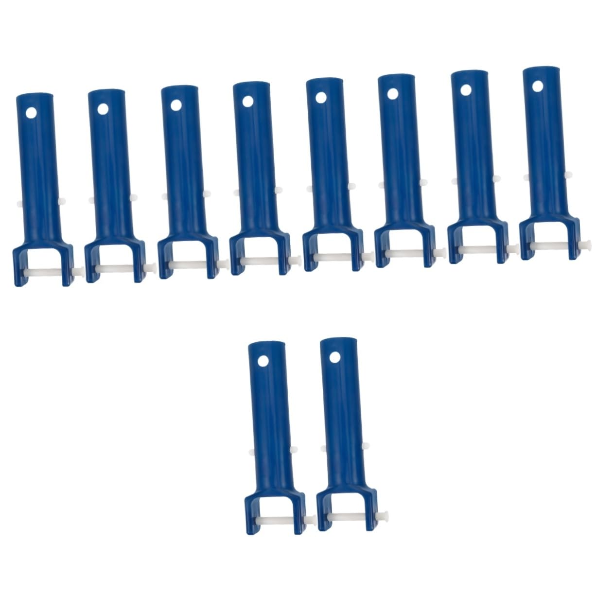 10piezas Mango De Aspiradora De Piscina Ergonómico para Limpieza De Debris Accesorio Compatible Varios Instalación Rápida y De Azul