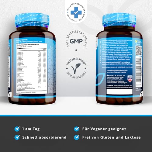 Multivitamin-Tabletten von Nutravita für Männer mit Mineralstoffen