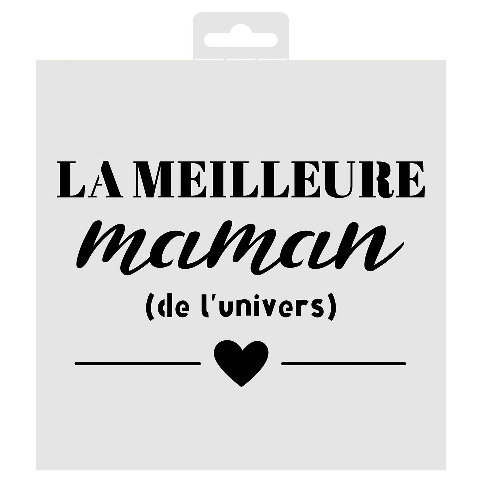Aladine - Best Mum Stencil 19 x 19 cm - Stencil for Decorating All Surfaces - Stencil, Felt, Paint, Airbrush - Tribute to The Best Mom - 81233
