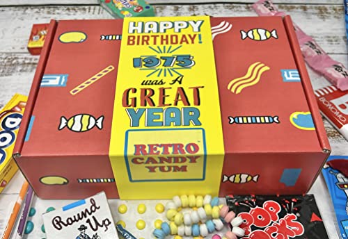 Retro Candy Yum ~1975 48Th Birthday Gift Box Mix Nostalgic Candy From Childhood For 48 Year Old Man Or Woman Born 1975 Jr #TOP1