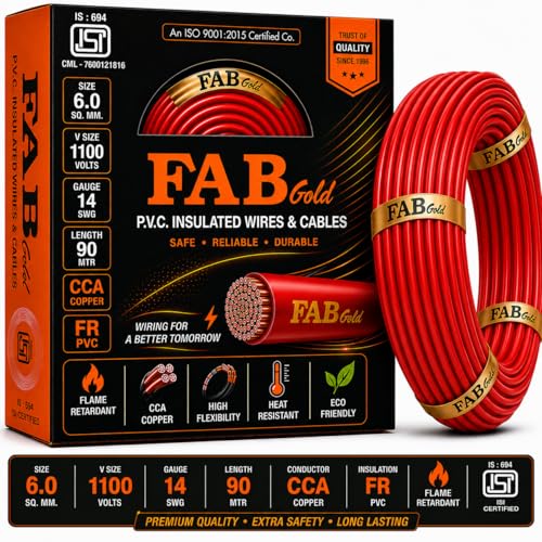 Image of 6.0 sq /mm (90 Metres) Multi Strand House Wire FR PVC (84 Wire) House Fitting