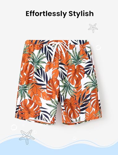 Image of PATPAT Family Matching Swimsuits Two Piece Hawaiian Tropical Beach Bikini and Swim Trunks Set Mommy and Me Bathing Suits