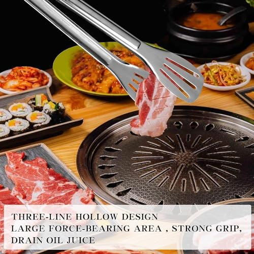 Image of Serving Tongs Kitchen Tongs,Buffet Tongs, Stainless Steel Food Tong Serving Tong,Small Tongs (9 Inch) (Pack of 2)