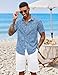 COOFANDY Men's Hawaiian Shirt Short Sleeve Tropical Shirts for Men Beach Shirt Resort Wear Blue