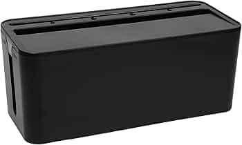 Neomate Cable Management Box | Cord Organizer for Power Strips, Surge Protectors, Extension Boards, and Routers | Child-Safe TV Cord Box for Home, Off...