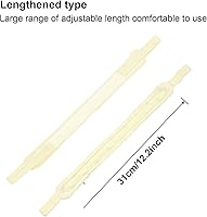 Vista 2 de Soporte ajustable para traqueotomía beige amarillo, correa de soporte para respiración, reutilizable y cómoda, material de algodón suave