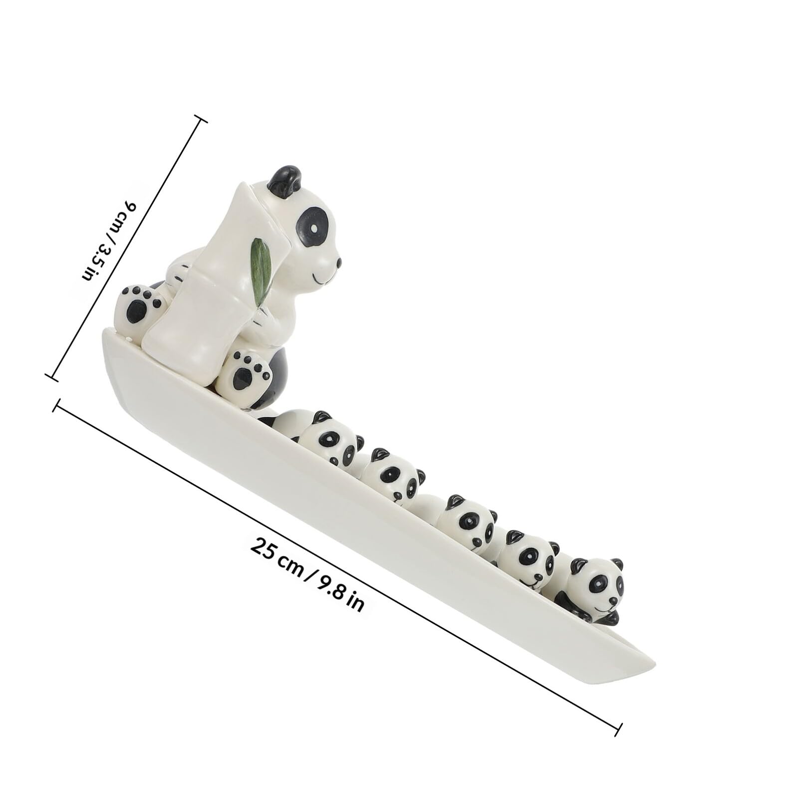 Support à Baguettes Panda en Céramique Blanc, Porte-Baguettes Créatif et Mignon pour Baguettes et Fourchettes, pour Fête ou Décoration de Table