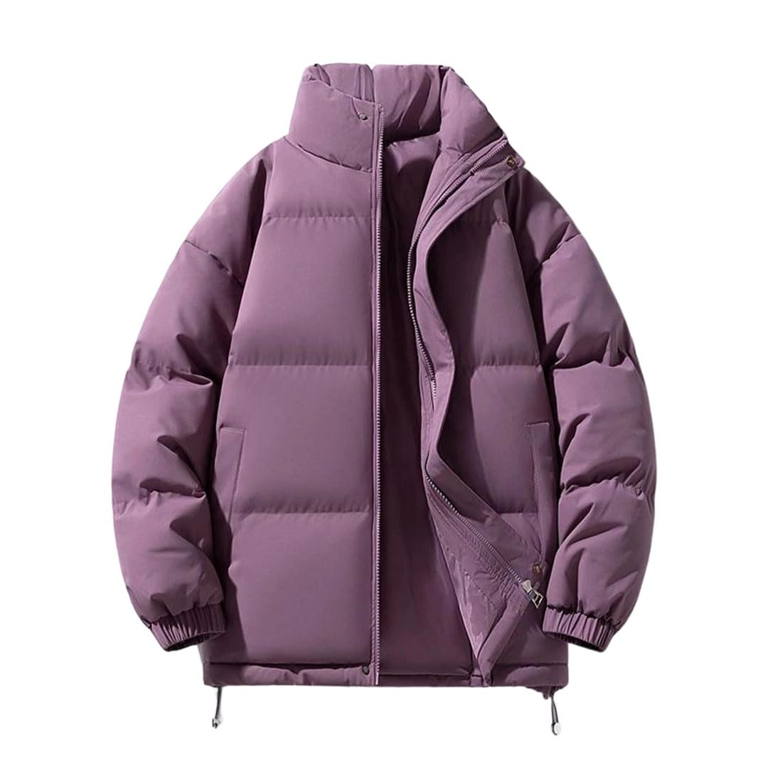 Veste d'hiver homme chaude et rembourrée à col montant protecteur