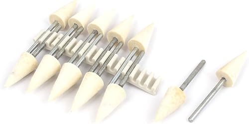 12pcs pulidor abrasivos 0.118 in diámetro taladro agujero 0.394 in cabeza cónico en forma de fieltro -s herramienta rotativa Modelo 94as525qo290