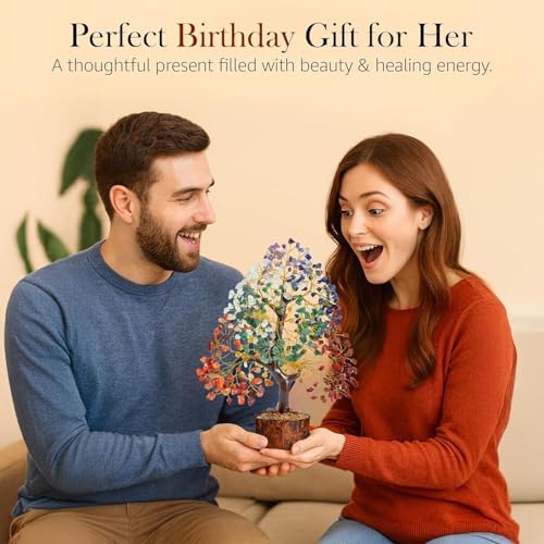 Crocon® The Original 7 Chakra Crystal Tree of Life, Birthday Gifts for Women & Men | Healing Crystals, House Office Decor Tree - Sister, Gifts for Mom, Her House Warming Gift | Women Unique Gift Idea - View 8