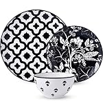 Wisenvoy Dinnerware Sets Plates and Bowls Sets Ceramic Dish Set Plate Set Stoneware Dinnerware Set Dishes Set for 4