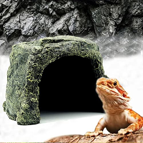 Besimple Aquarium Fish Hide Cave Decoration, Reptile Rock Hideouts Stone Cave Hide House Fish Tank Aquarium Accessories for Betta Shrimp Turtle Amphibians Small Lizards(Rock Hide Cave) by Besimple - Image 4