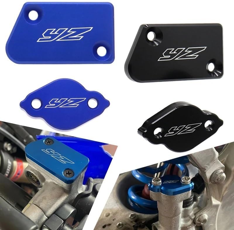 Guard Rear Brake Fluid Reservoir CNC Front Rear Brake Reservoir Cover for YZ125 YZ250 YZ450F 2008-2017 for YZ250F 2007-2017 for YZ250X YZ250FX 2015-2017 Motocross