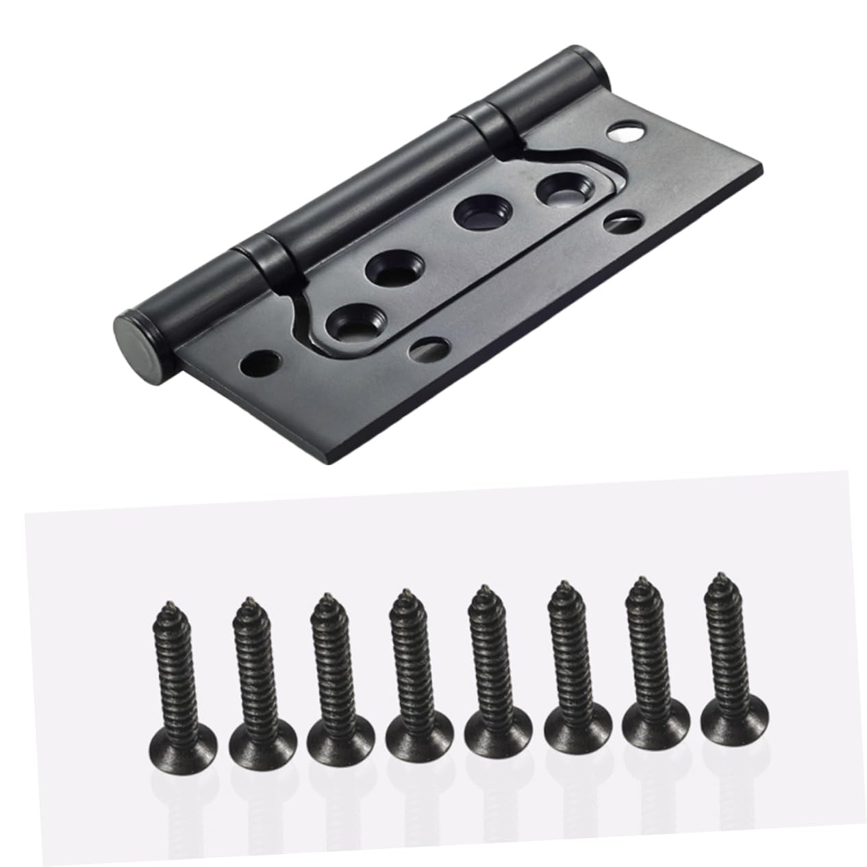 Hohopeti Sturdy Spring Hinge Flush Mounting Stainless Steel Door Hinges for Kitchen Cabinets Black Finish