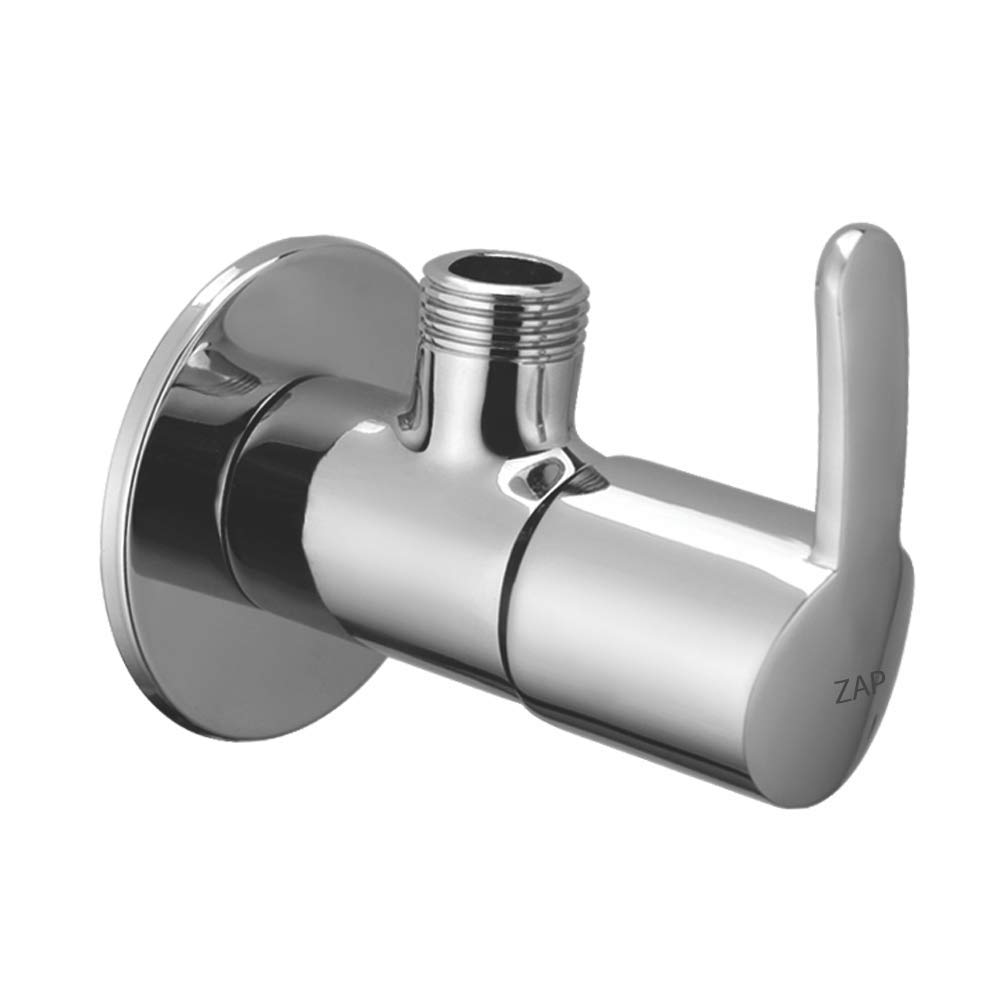 ZAP Prime Brass Angle Cock/Valve of Brass for Bathroom/Kitchen with Wall Flange- Quarter Turn Heavy Fitting Chrome Finish (Set of 2pcs) (B0CZXSVX72) Amazon Price History, Amazon Price Tracker